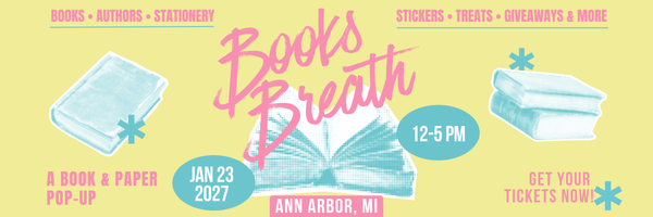 Books Breath Ann Arbor, MI Jan 23, 2027
Books Breath is a book-themed market event featuring local artists and small businesses. Shop handmade goods, bookish fan art, stickers, candles, apparel, and one-of-a-kind literary gifts while enjoying themed photo ops, giveaways, and treats. Perfect for book lovers, readers, and fans of all ages, this indoor market celebrates the magic of stories — and supports local makers with every purchase. Join us for a day of literary fun! 