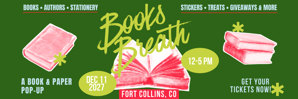 Books Breath Fort Collins, CO Dec 11, 2027
Books Breath is a book-themed market event featuring local artists and small businesses. Shop handmade goods, bookish fan art, stickers, candles, apparel, and one-of-a-kind literary gifts while enjoying themed photo ops, giveaways, and treats. Perfect for book lovers, readers, and fans of all ages, this indoor market celebrates the magic of stories — and supports local makers with every purchase. Join us for a day of literary fun!