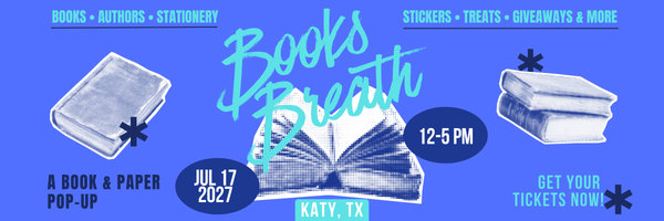 Books Breath Katy, TX Jul 17, 2027
Books Breath is a book-themed market event featuring local artists and small businesses. Shop handmade goods, bookish fan art, stickers, candles, apparel, and one-of-a-kind literary gifts while enjoying themed photo ops, giveaways, and treats. Perfect for book lovers, readers, and fans of all ages, this indoor market celebrates the magic of stories — and supports local makers with every purchase. Join us for a day of literary fun!