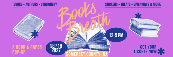 Books Breath Somerset County, NJ Sep 18, 2027
Books Breath is a book-themed market event featuring local artists and small businesses. Shop handmade goods, bookish fan art, stickers, candles, apparel, and one-of-a-kind literary gifts while enjoying themed photo ops, giveaways, and treats. Perfect for book lovers, readers, and fans of all ages, this indoor market celebrates the magic of stories — and supports local makers with every purchase. Join us for a day of literary fun!